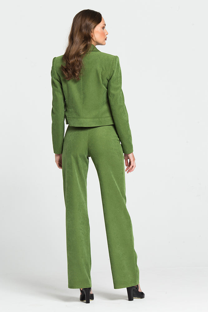Straight Line Pants with Side Pockets