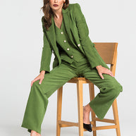 Long Double-Breasted Jacket