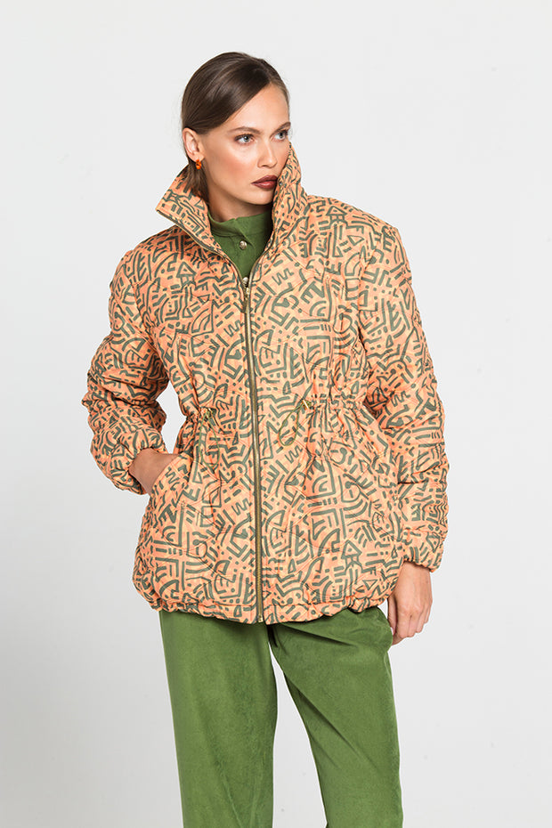 Patterned Puffer Jacket
