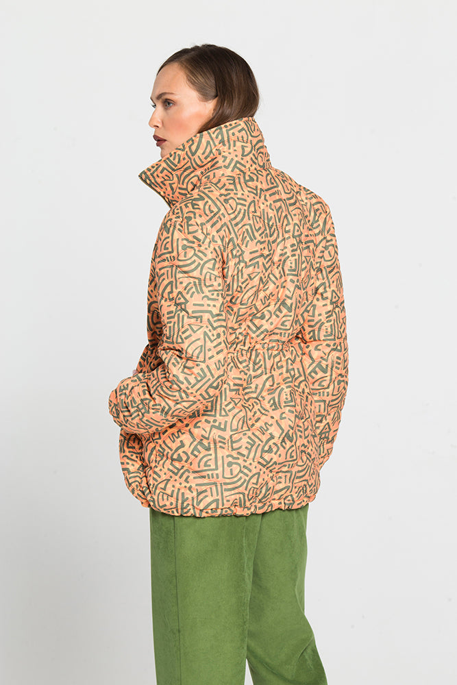 Patterned Puffer Jacket