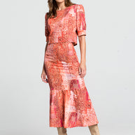 Crop-top με Τύπωμα Λαχούρι