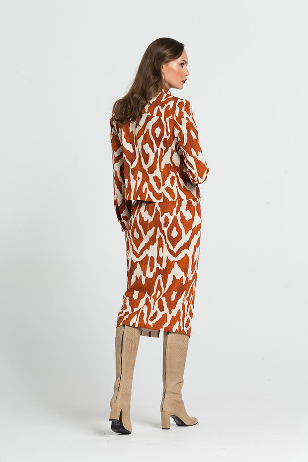 High-Waisted Skirt with Patterns