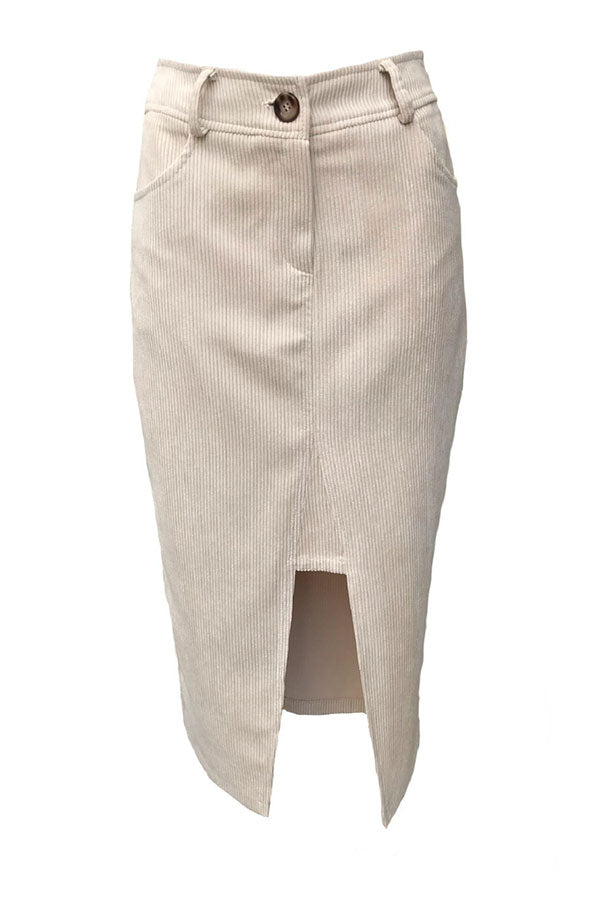 Φούστα Κοτλέ με Άνοιγμα