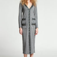 Πλεκτό Φόρεμα με Κουμπιά