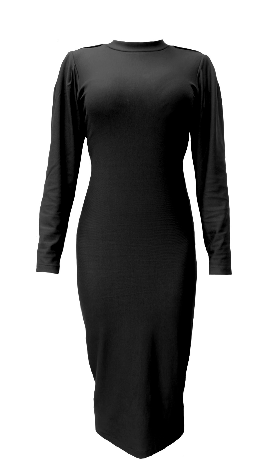 Midi Φόρεμα με Μάο Γιακά