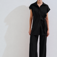 Monochrome high waisted pants
