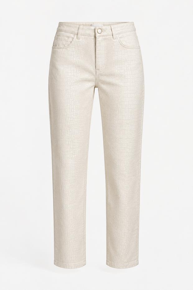 Straight leg croco pants