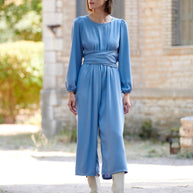 Cropped Jumpsuit with Belt