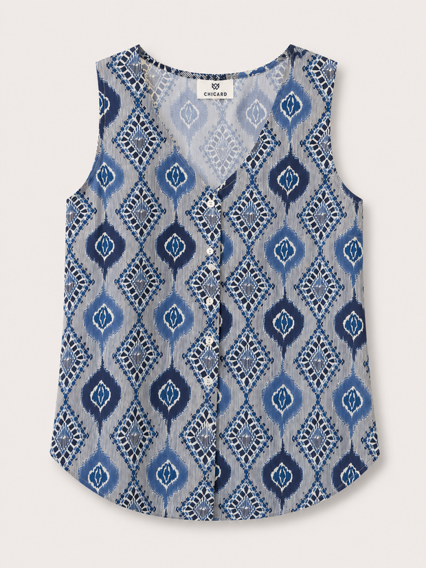 Blue pattern shirt