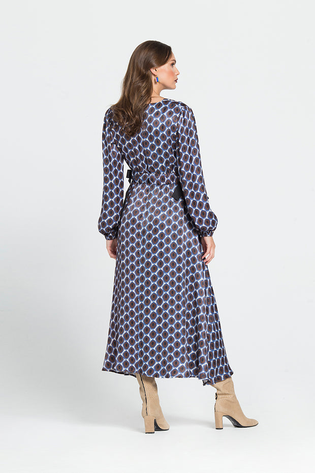 Long Circles Patterned Dress