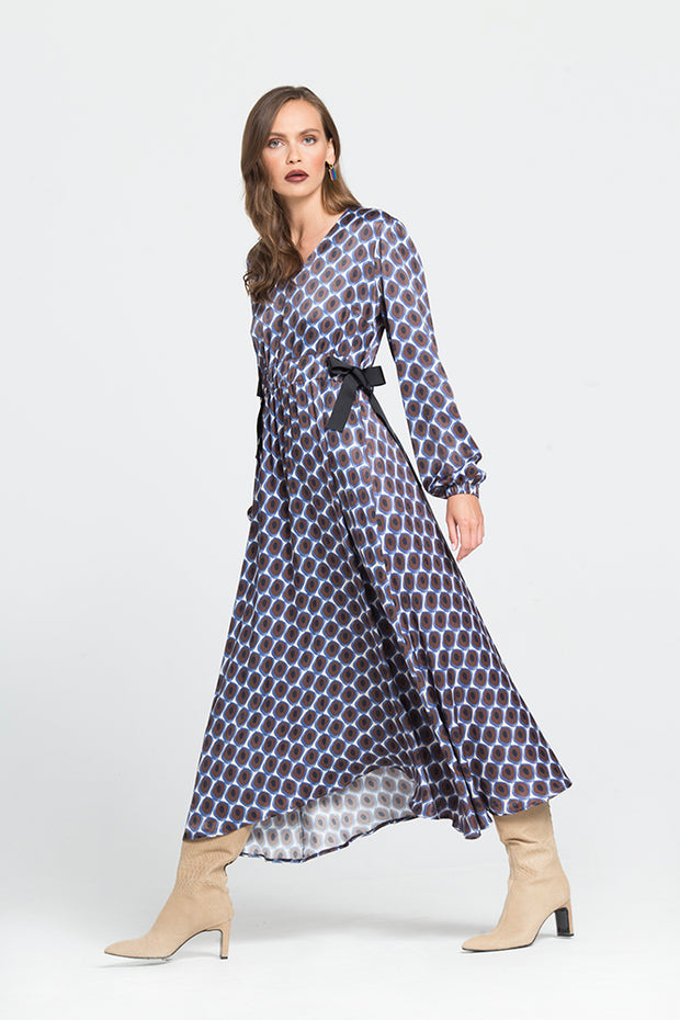 Long Circles Patterned Dress