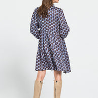 Short Dress with Satin Texture