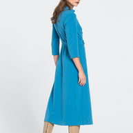 Κρεπ Φόρεμα με Κουμπιά