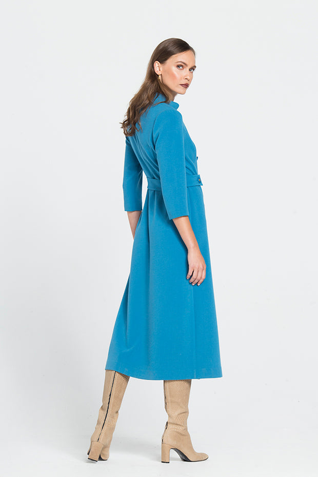 Crepe Dress with Buttons
