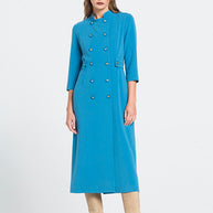 Κρεπ Φόρεμα με Κουμπιά