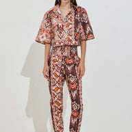 Printed Pants with Elastic Waist