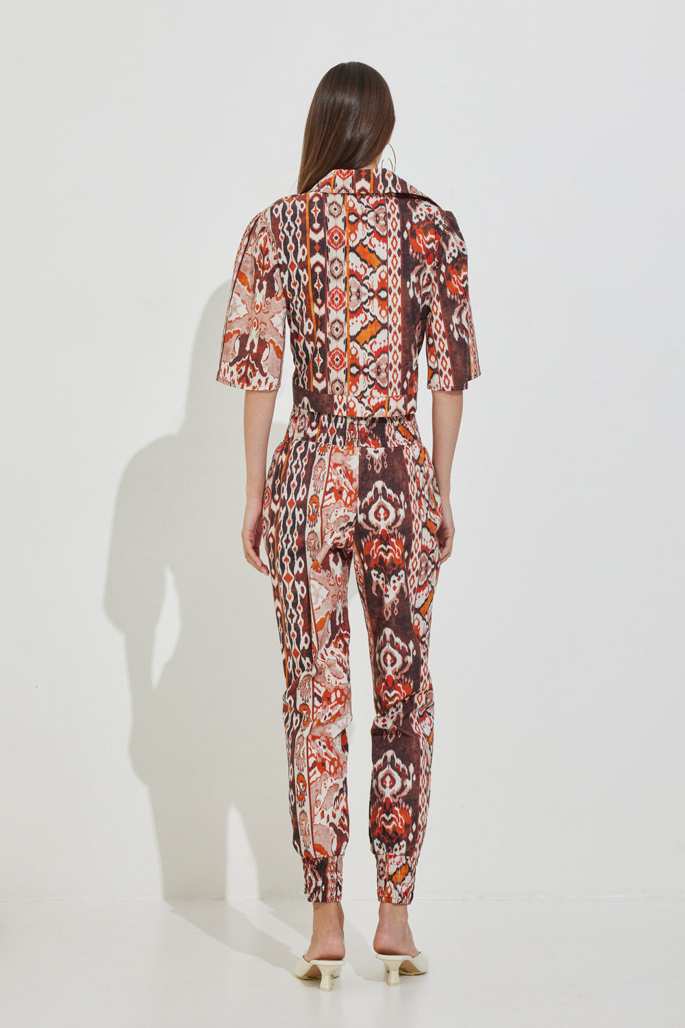 Printed Pants with Elastic Waist