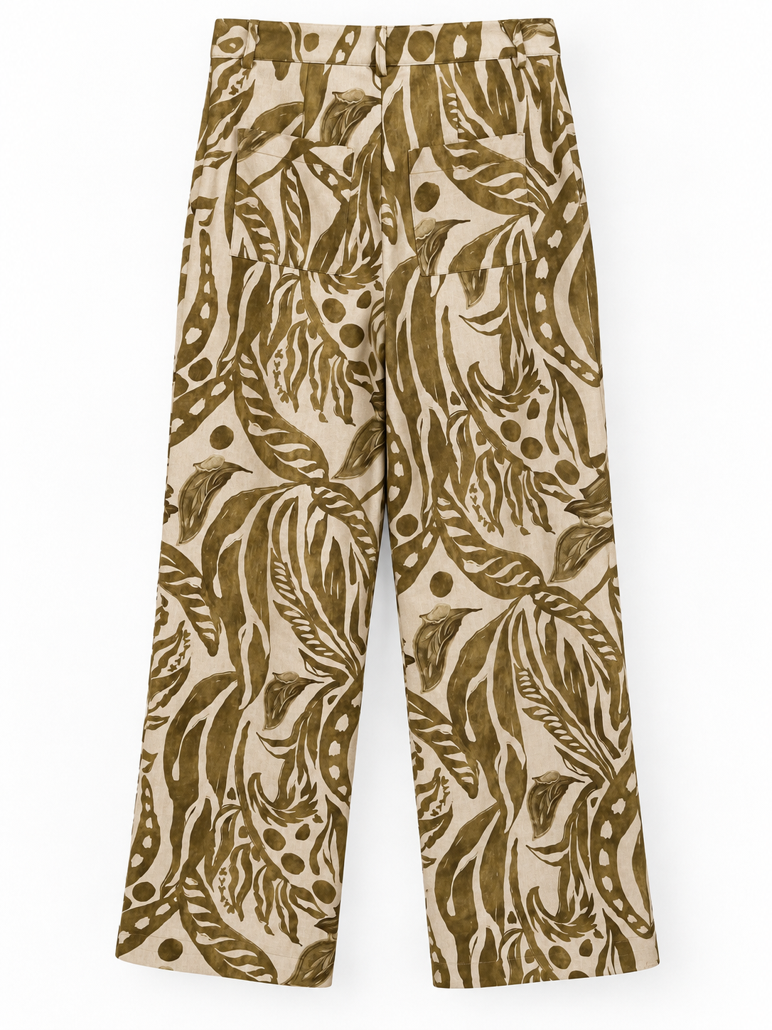 Printed suede pants