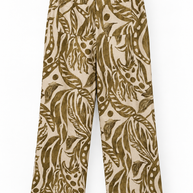 Printed suede pants