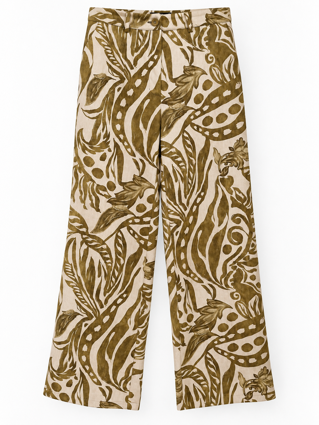 Printed suede pants