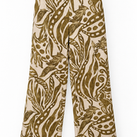 Printed suede pants