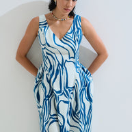 Dress side pleated