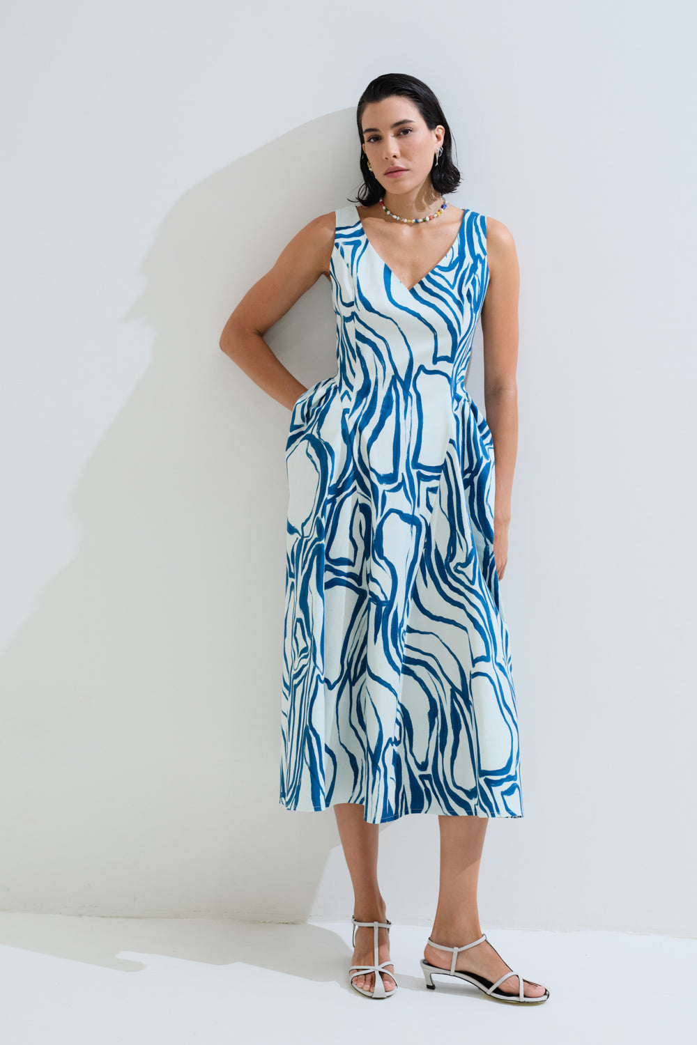 Dress side pleated