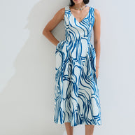 Dress side pleated