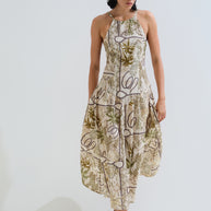 Φόρεμα εμπριμέ midi