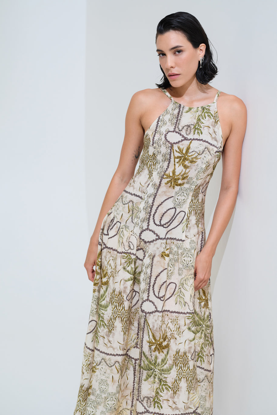 Φόρεμα εμπριμέ midi