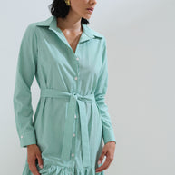 Φόρεμα ριγέ σεμιζιέ