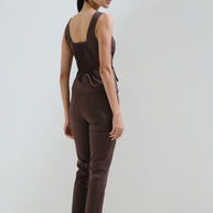 Sleeveless wide strap blouse