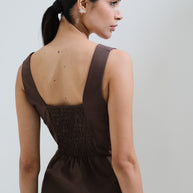 Sleeveless wide strap blouse