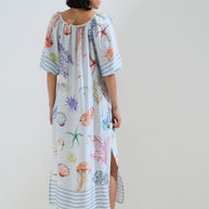 Φόρεμα εμπριμέ κοχύλια