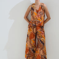 Cropped printed pants