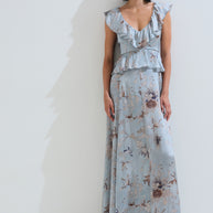 Φόρεμα μακρύ με δέσιμο πλάτη