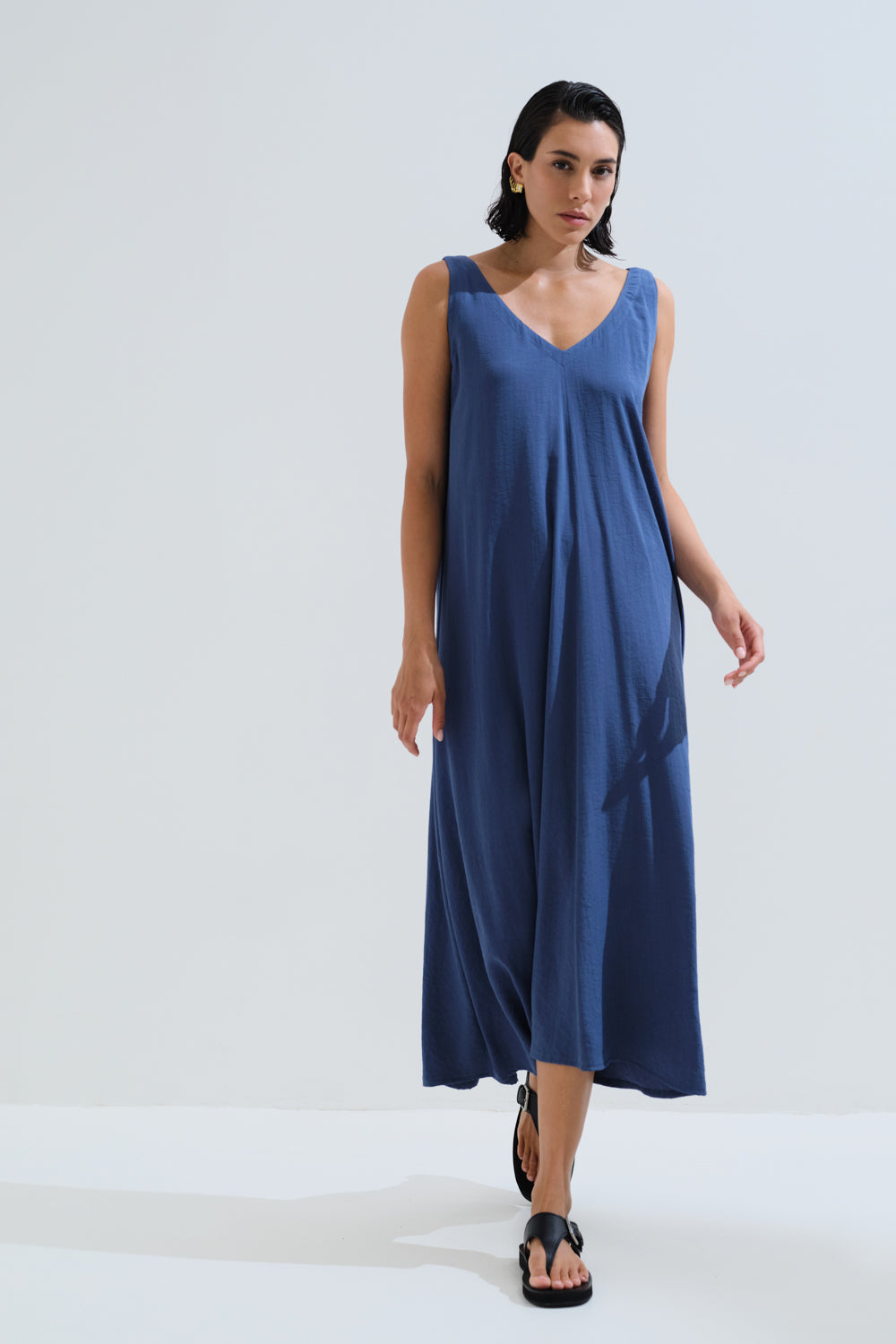 Φόρεμα μονόχρωμο Α γραμμή