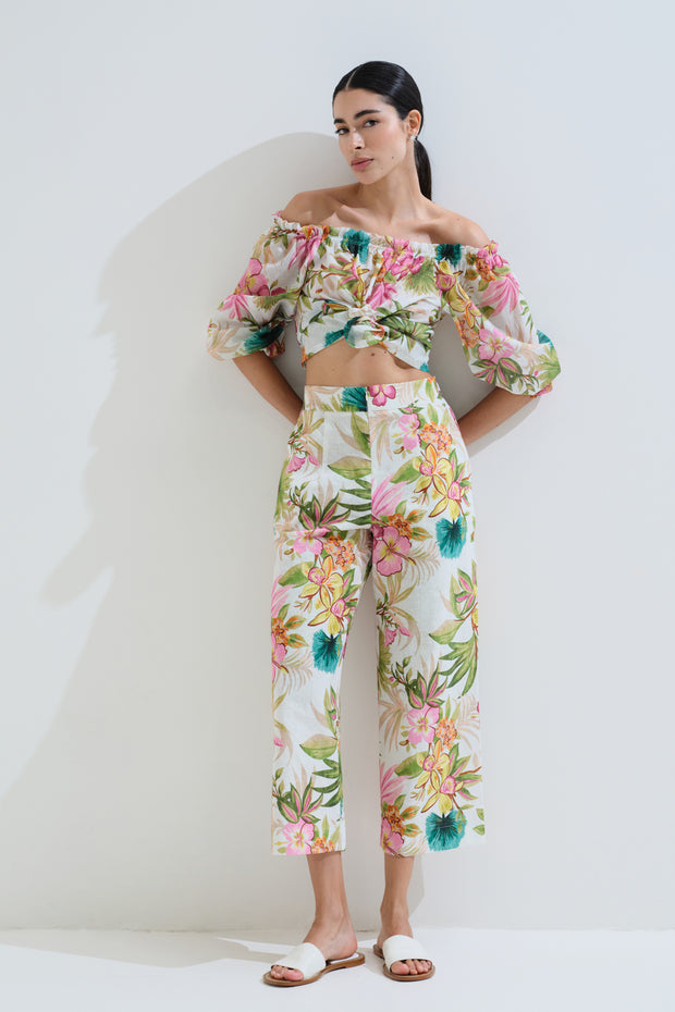 Top floral off shoulder