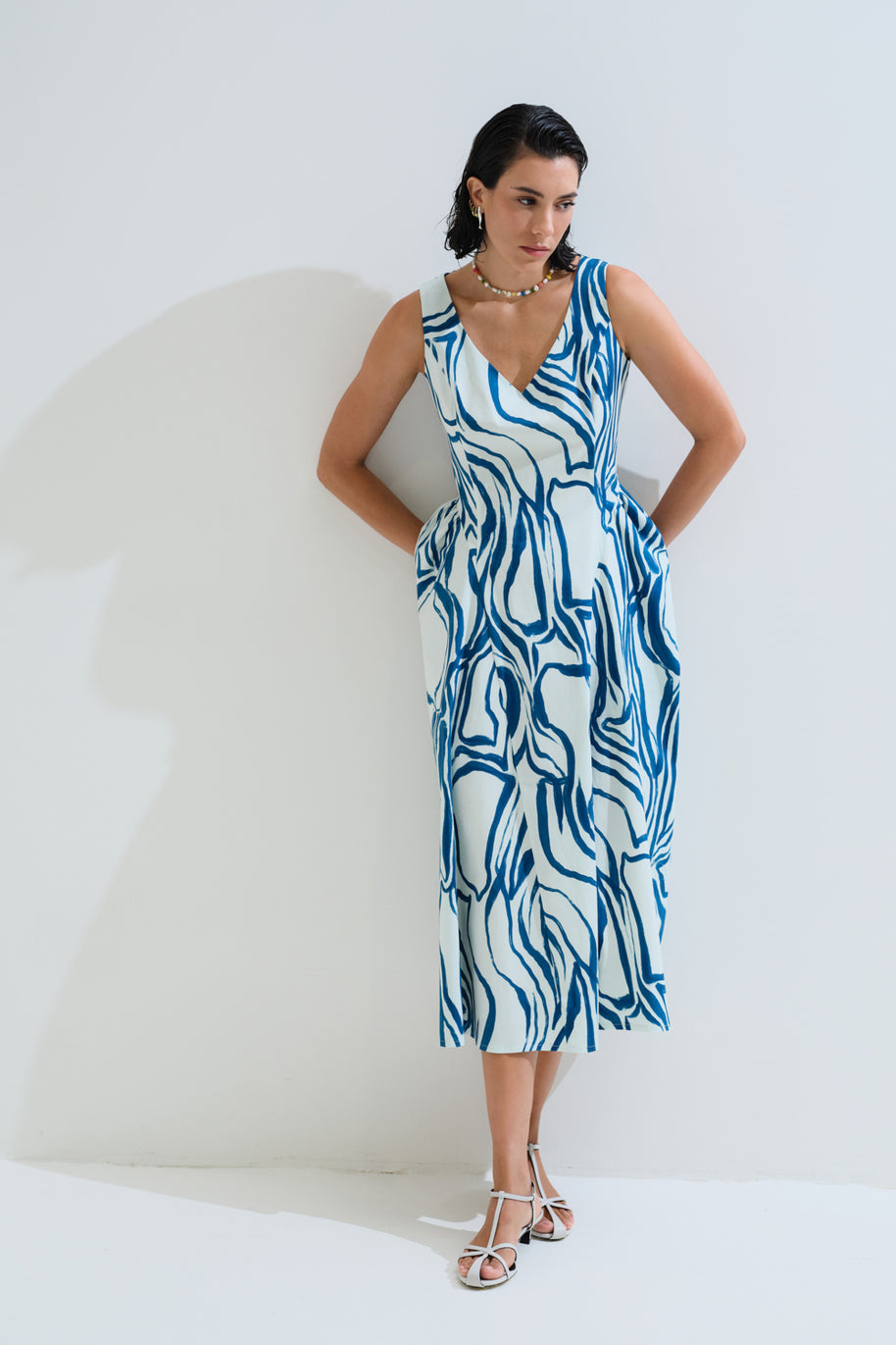 Dress side pleated