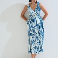 Dress side pleated