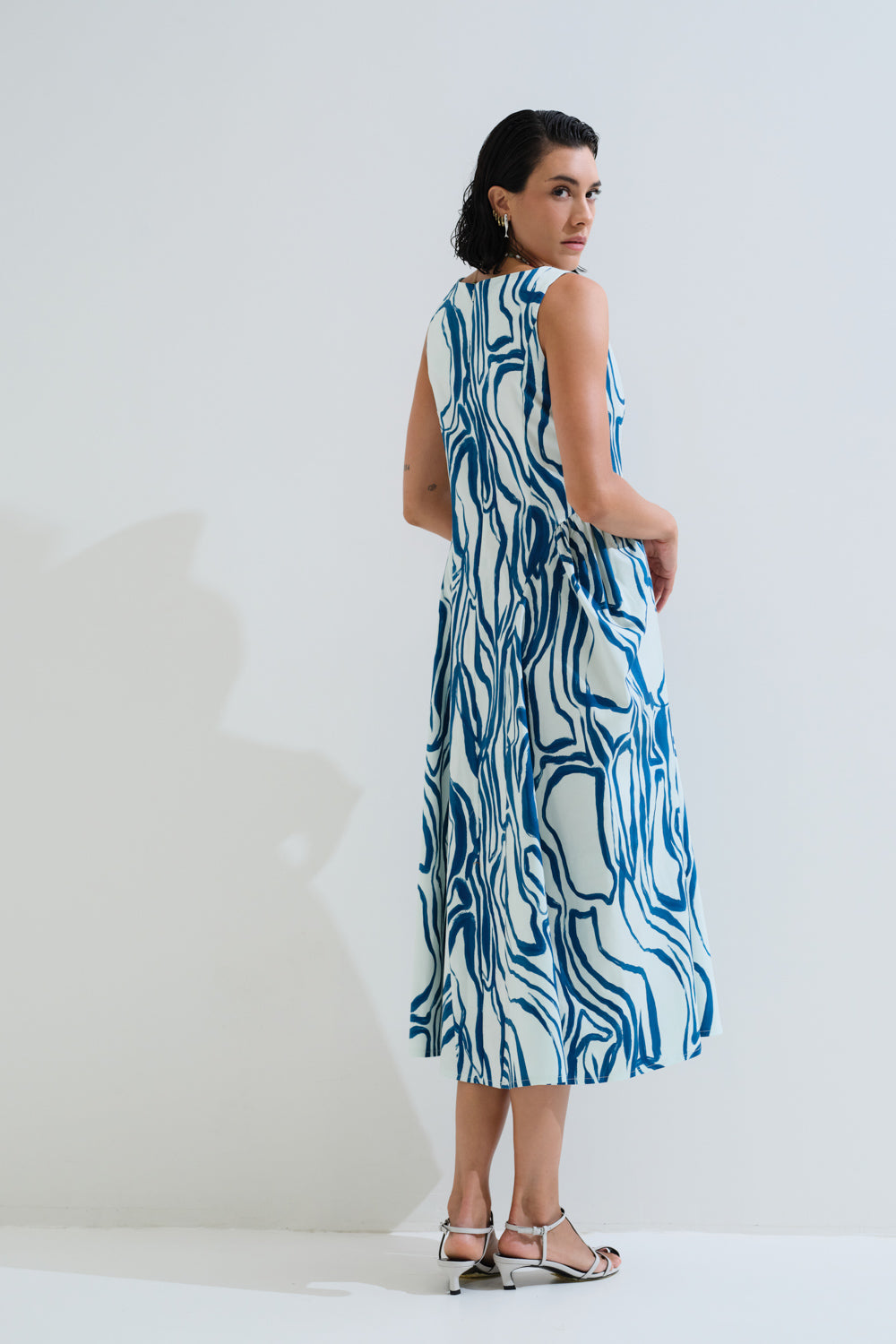 Dress side pleated