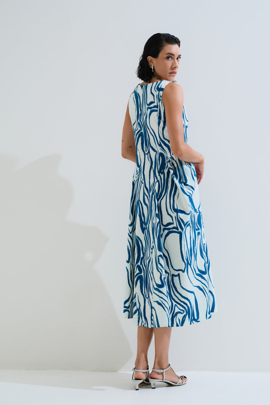 Dress side pleated