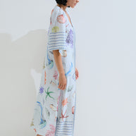 Φόρεμα κοχύλια με V