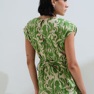 Παντελόνι εμπριμέ πράσινο