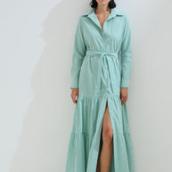 Φόρεμα ριγέ σεμιζιέ