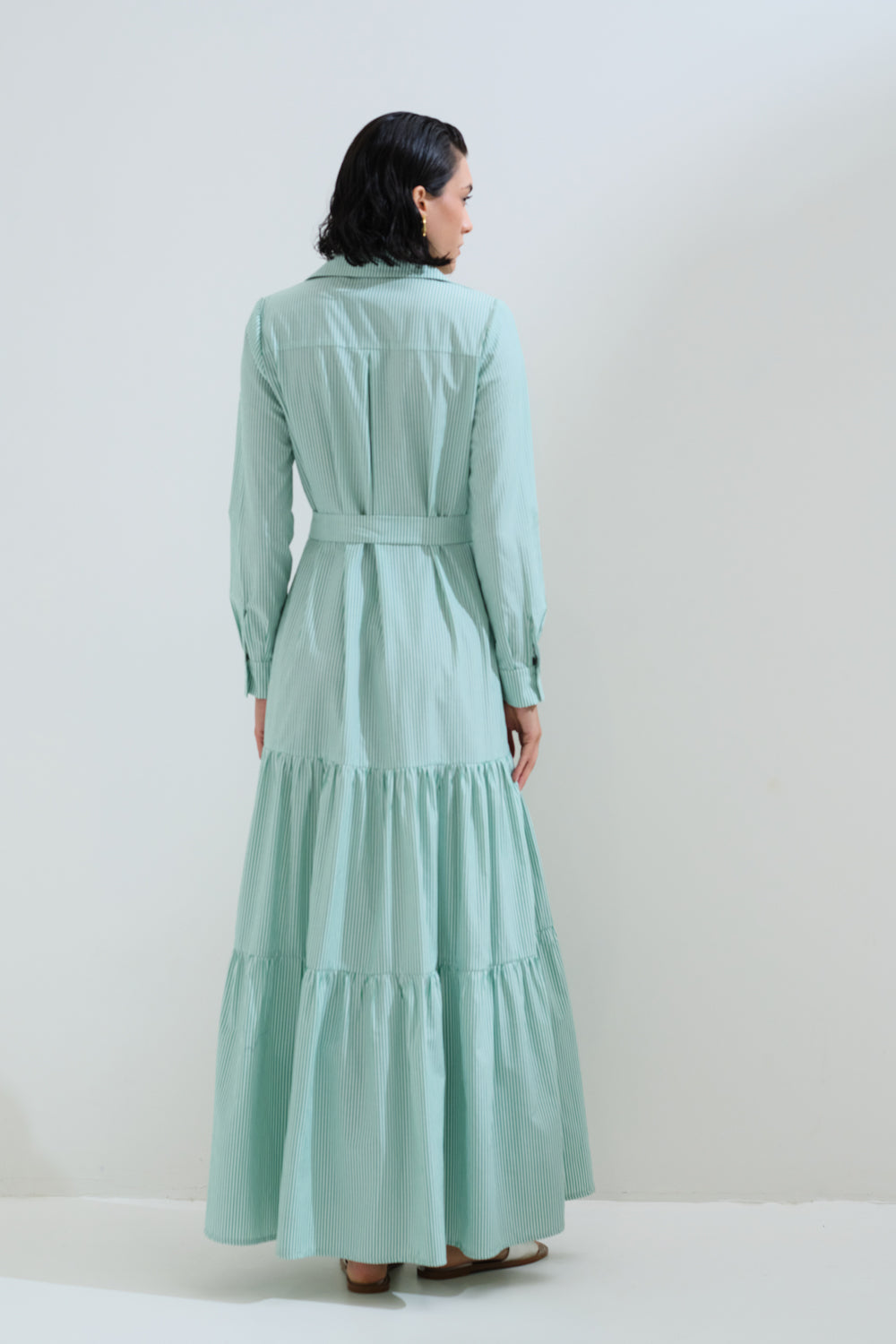 Φόρεμα ριγέ σεμιζιέ