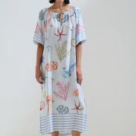 Φόρεμα εμπριμέ κοχύλια