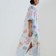 Φόρεμα εμπριμέ κοχύλια