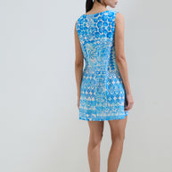 Shell printed mini dress