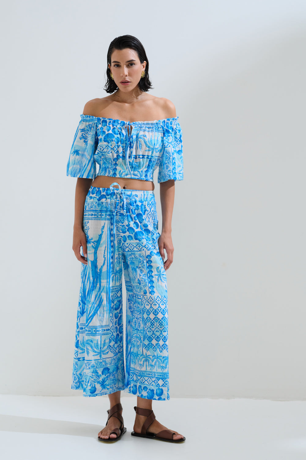 Παντελόνι κροπ κοχύλια